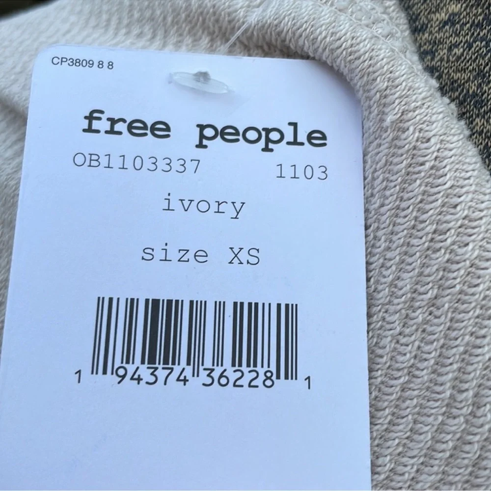 Free People Elegant Cream Women's Sweater With Ruffle Details - Picture 2 of 3